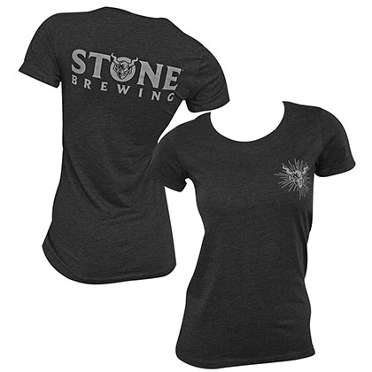 Stone Brewing Back Logo Heather Black Women's TShirt