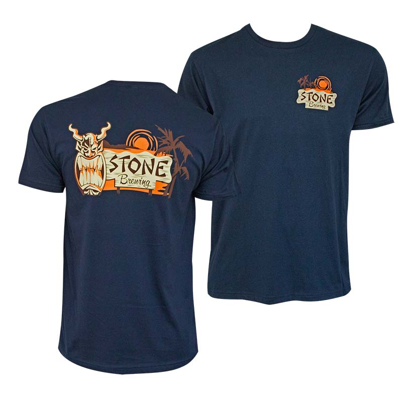 Stone Brewing Hana Tiki Logo Navy Blue Tshirt Stone Brewing Hana Tiki Logo Navy Blue Tshirt