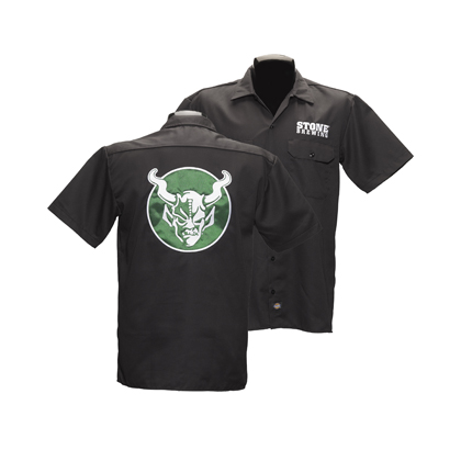 Stone Brewery Black and Green Work Shirt
