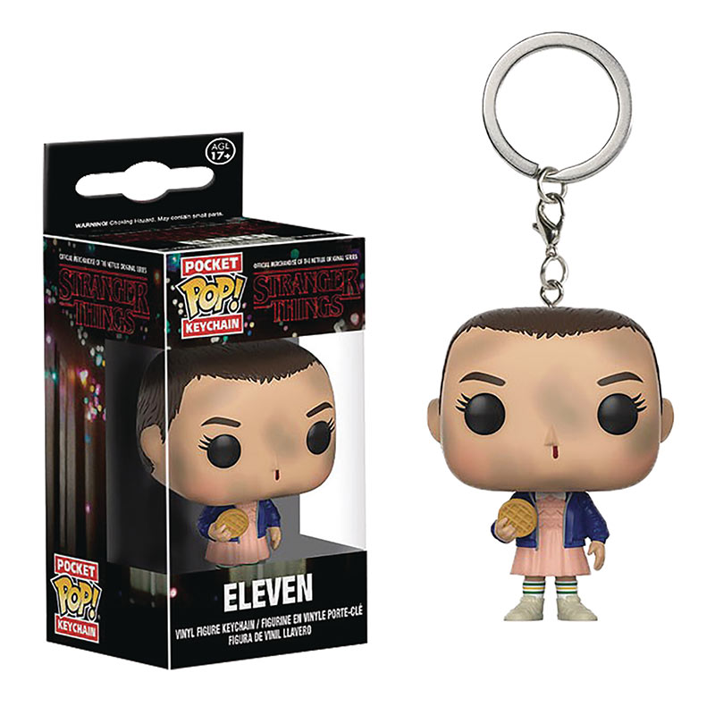 Stranger Things Funko Pop Eleven With Eggos Pocket Keychain Stranger Things Funko Pop Eleven With Eggos Pocket Keychain