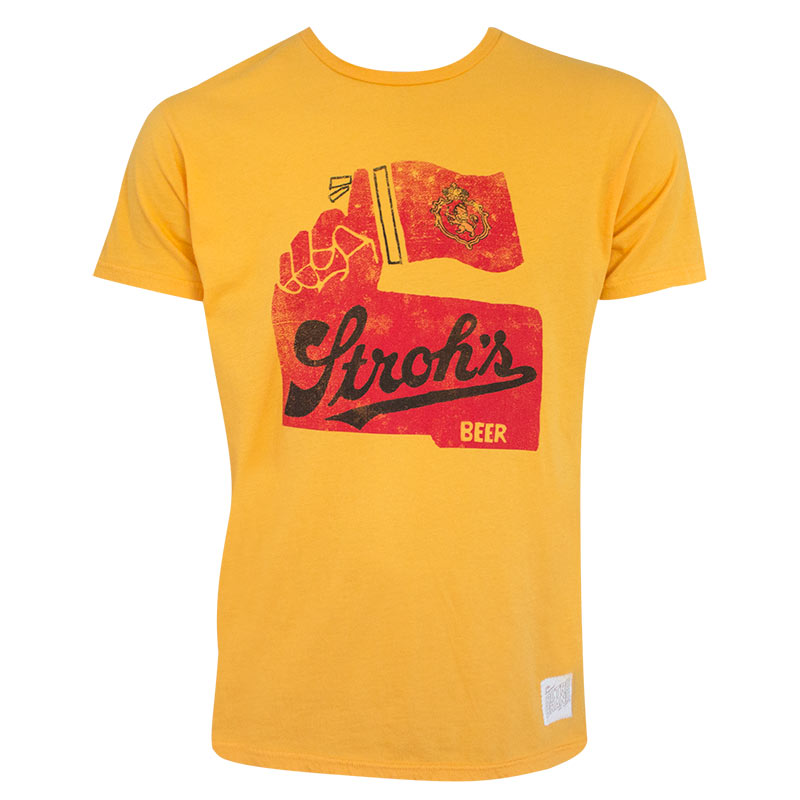 Stroh's Men's Gold Retro Brand T-Shirt Stroh's Men's Gold Retro Brand T-Shirt