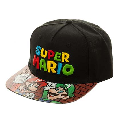Super Mario Bros. Bill Print Snapback Hat