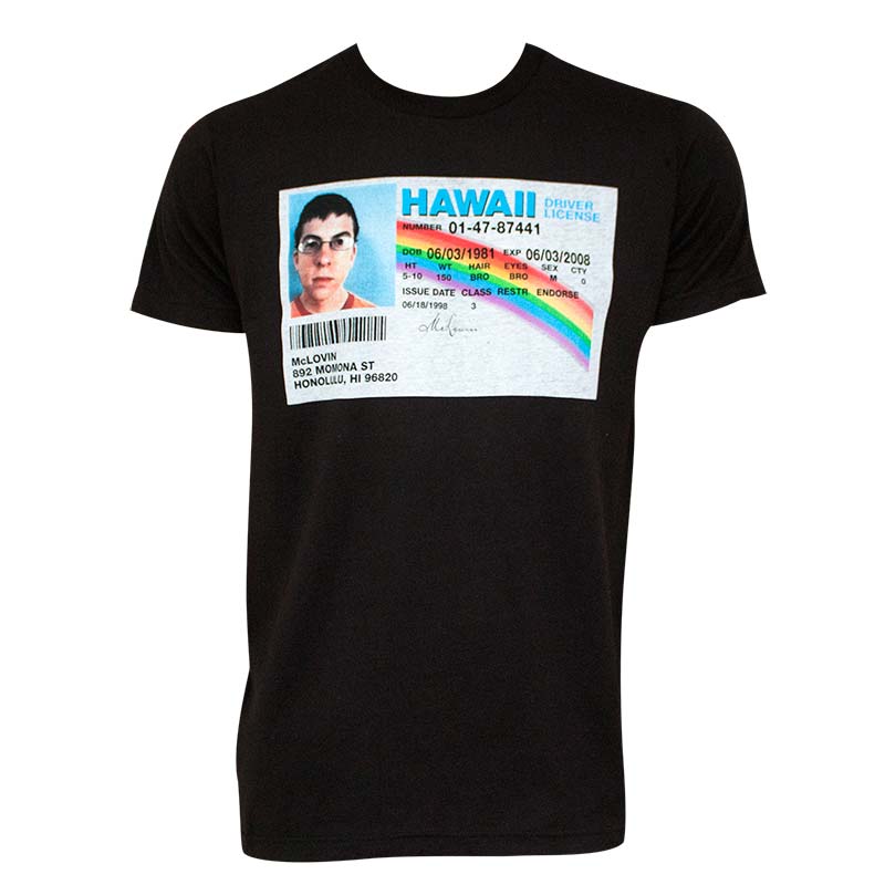 mclovin hawaii id shirt