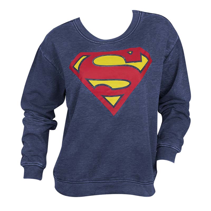  Superman Lightweight Juniors Crewneck Sweatshirt 
