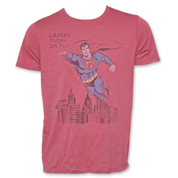 Superman Junk Food Brand Women's I'm Fly Shirt | SuperheroDen.com