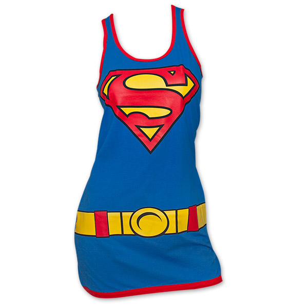 Shop by category MyMixTrendz - Womens Superman Superhero Print Vest Tank Top (US ) $ 9 out of 5 stars 8. Bioworld. Superman Red & Yellow Logo Blue Knee High Socks with Red Shiny Cape Size $ 9 5 out of 5 stars 4. Popfunk. Superman Man of Steel Movie Shields T Shirt & Exclusive Stickers.