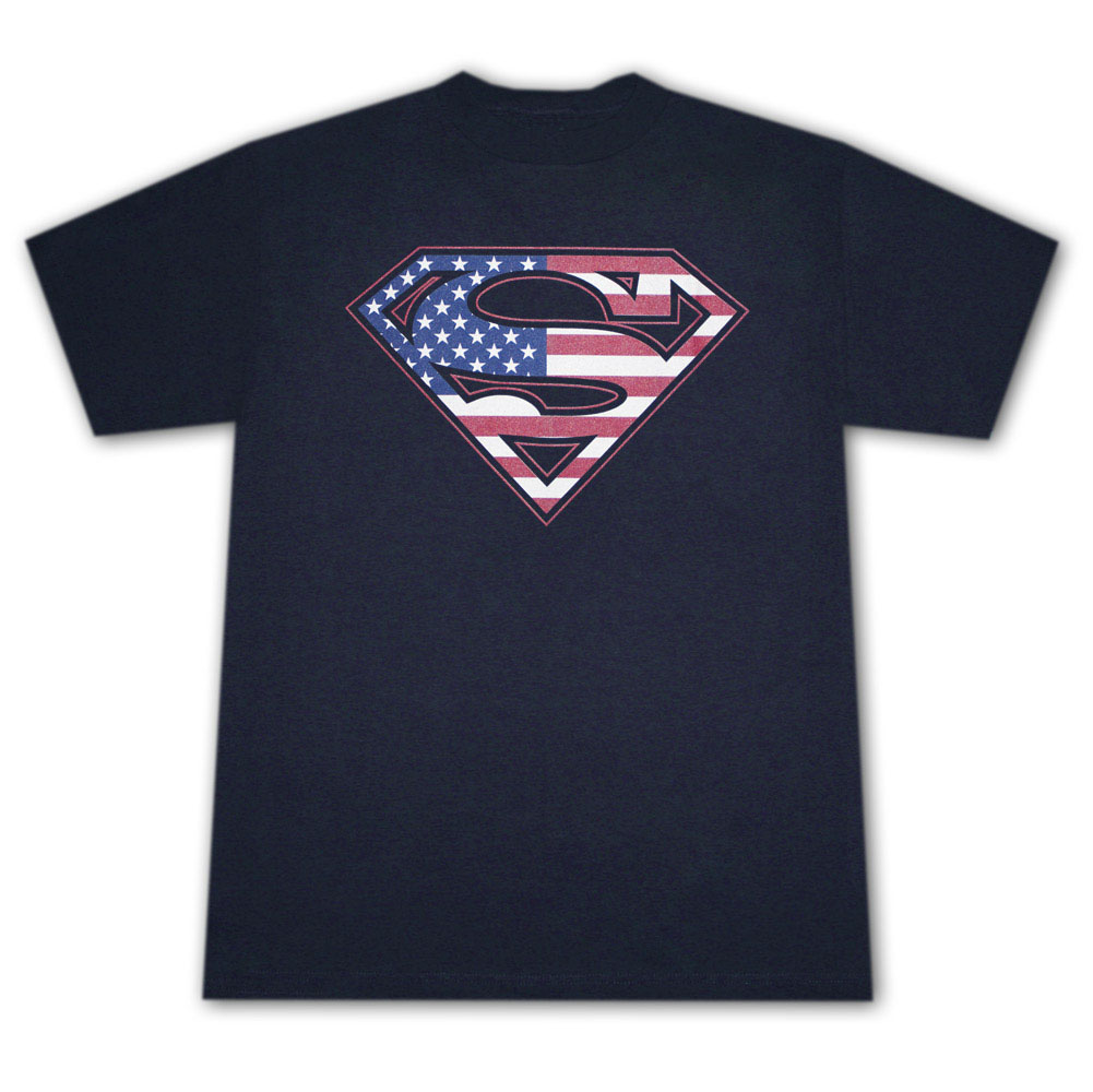 american flag superman shirt