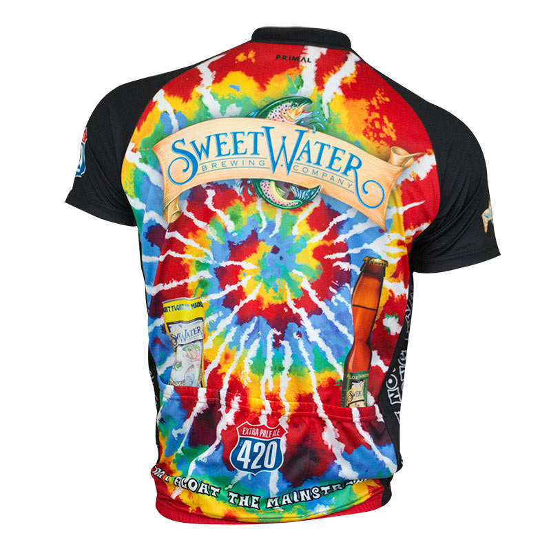 tie dye bicycle jersey