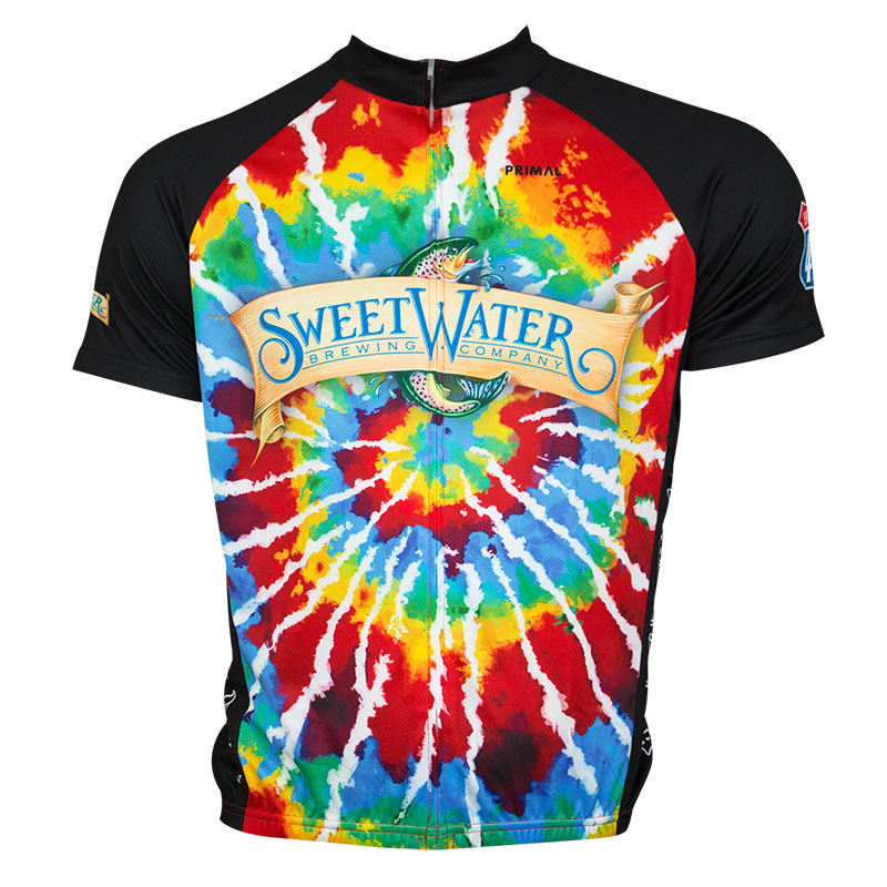 tie dye bicycle jersey