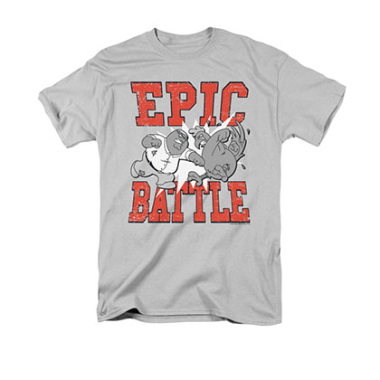 Family Guy Epic Battle Gray Tee Shirt
