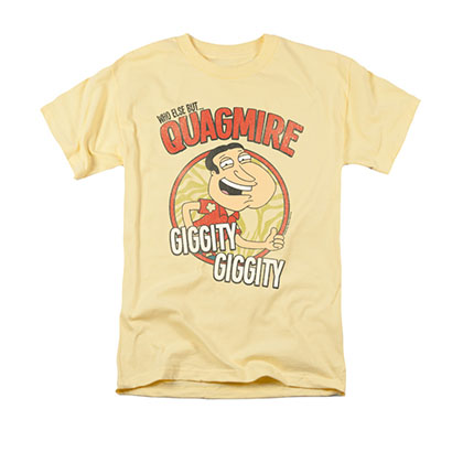 Family Guy Quagmire Giggity Yellow Tee Shirt