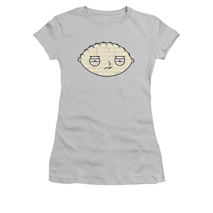 Family Guy Juniors Gray Stewie Mom Tee Shirt