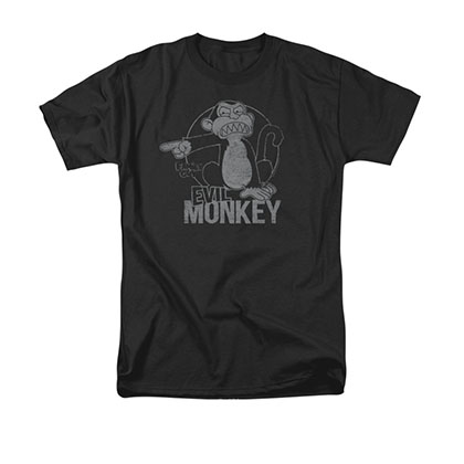 Family Guy Evil Monkey Black Tee Shirt