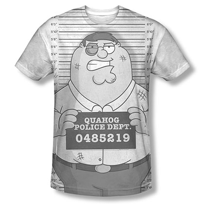 Family Guy Peter Mug Shot Sublimation T-Shirt
