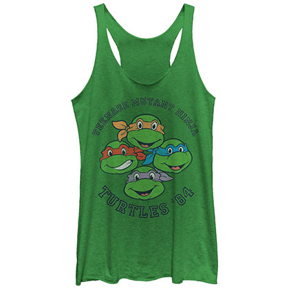Teenage Mutant Ninja Turtles Turtles 84 Green Juniors Tank Top