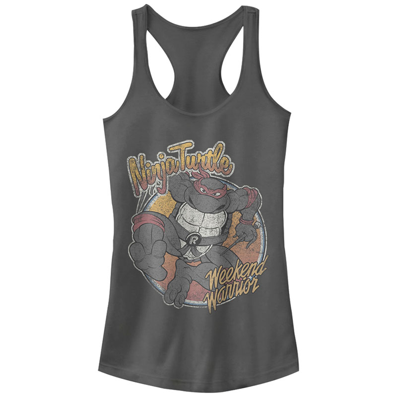 Teenage Mutant Ninja Turtles Weekend Warrior Gray Juniors Tank Top Teenage Mutant Ninja Turtles Weekend Warrior Gray Juniors Tank Top