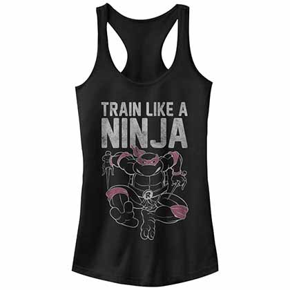 Teenage Mutant Ninja Turtles Train Like A Ninja Black Juniors Tank Top