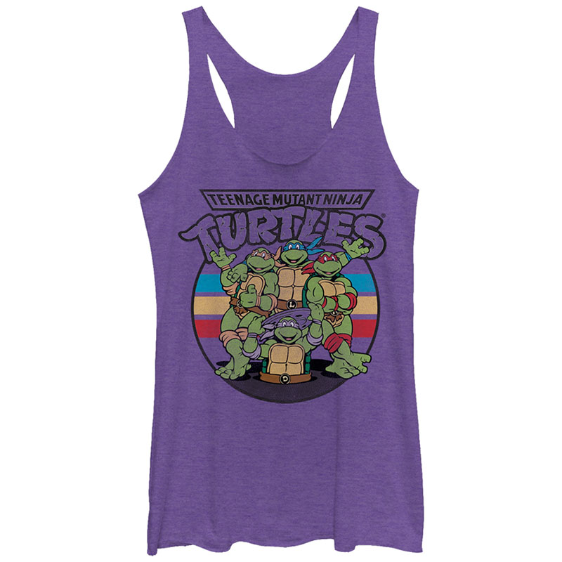 Teenage Mutant Ninja Turtles Retro Spot Purple Juniors Tank Top Teenage Mutant Ninja Turtles Retro Spot Purple Juniors Tank Top