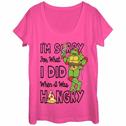 Teenage Mutant Ninja Turtles Sorry Pink  Juniors T-Shirt