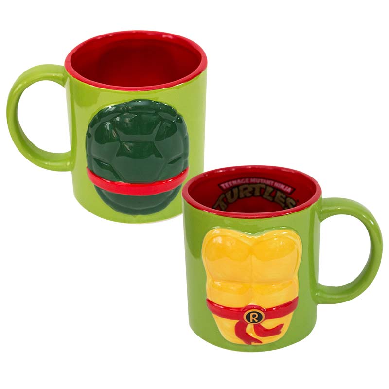 Teenage Mutant Ninja Turtles Green Molded Raphael Coffee Mug Teenage Mutant Ninja Turtles Green Molded Raphael Coffee Mug