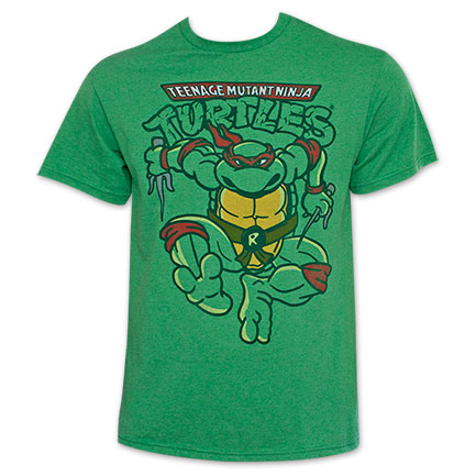 Teenage Mutant Ninja Turtles Green Raphael Attack TShirt