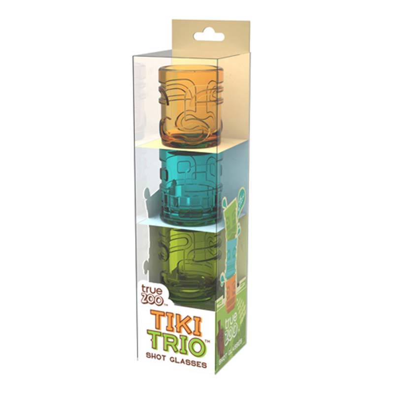 Tiki Trio Multi-Color Shot Glass Set Tiki Trio Multi-Color Shot Glass Set