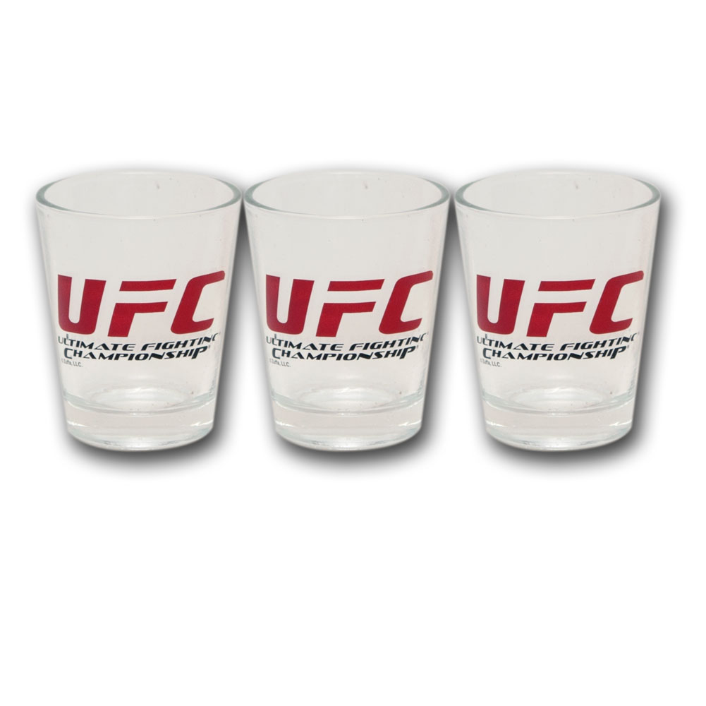 Ultimate Fighting Championship UFC Shot Glass Set of 3