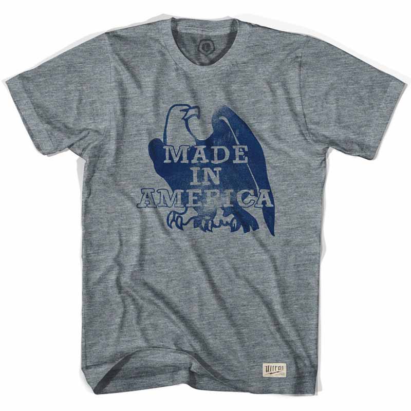 Made In America Eagle Soccer Gray TShirt