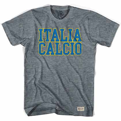Italy Italia Calcio Nation Soccer Gray T-Shirt