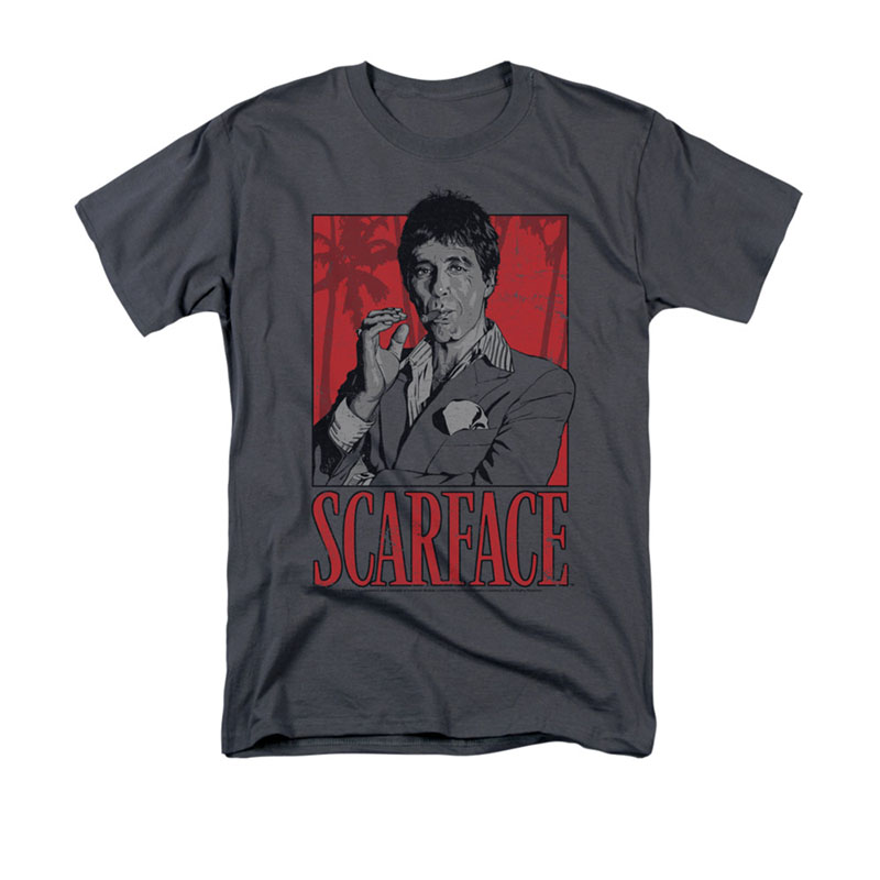 Scarface Men's Gray Tony Montana Tee Shirt