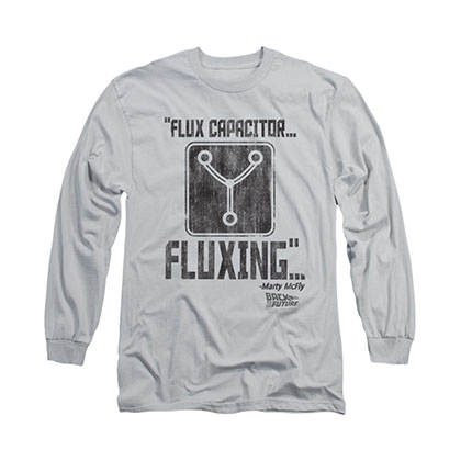 Back To The Future Fluxing Gray Long Sleeve T-Shirt