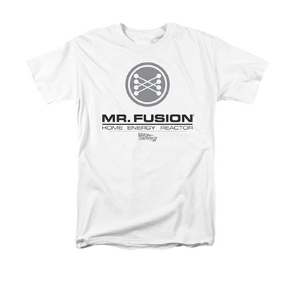 Back To The Future Men's White Mr. Fusion Tee Shirt