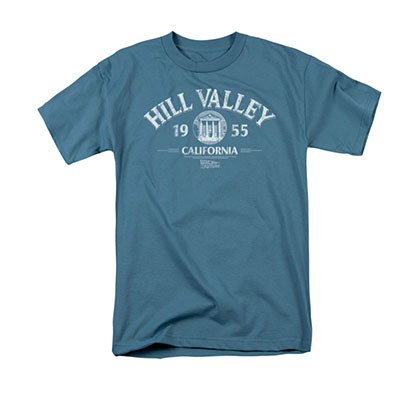 Back To The Future Men's Blue Hill Valley 1955 Tee Shirt