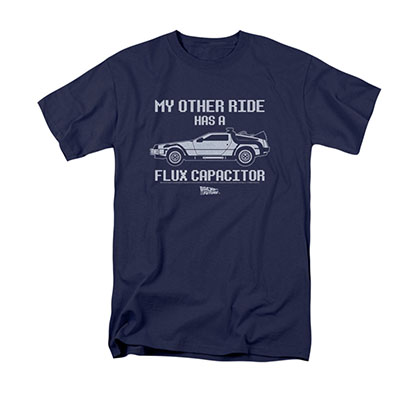 Back To The Future My Other Ride Blue Tee Shirt