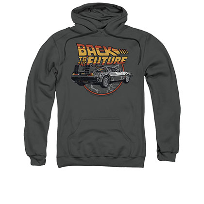 Back To The Future Men's Gray Time Machine Pullover Hoodie