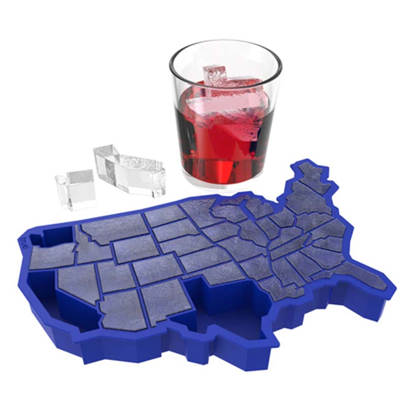 USA Blue Silicone Ice Cube Tray