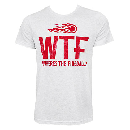Fireball Whiskey WTF Logo Heather Grey Tee Shirt