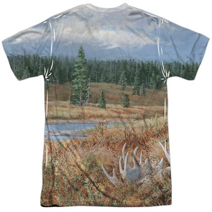 Grizzly Bear Hunting and Fishing Two Sided Print Tshirt Grizzly Bear Hunting and Fishing Two Sided Print Tshirt