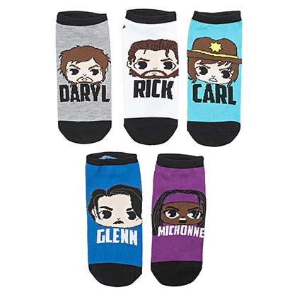 Walking Dead Chibi Character Women's 5 Pack Socks