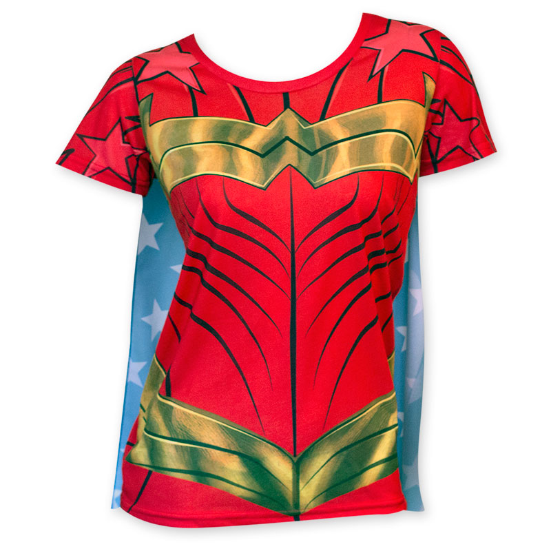 adult superhero shirt with cape