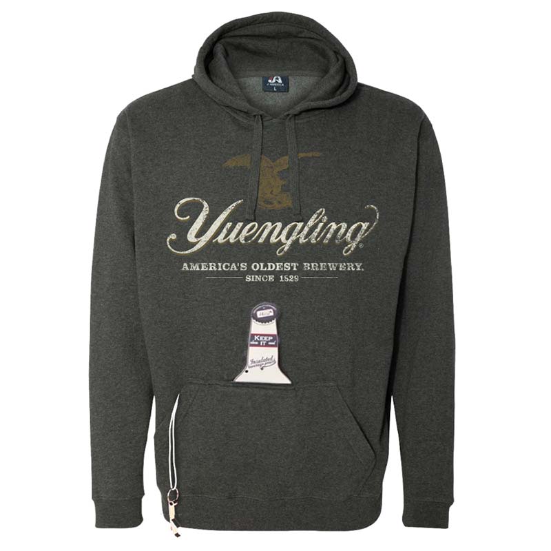 Yuengling Men's Brown Beer Pouch Hoodie