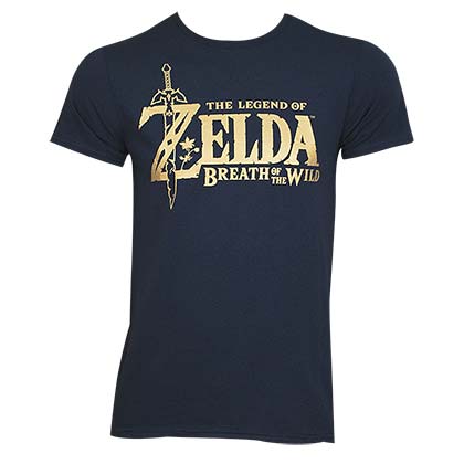 The Legend Of Zelda Breath Of The Wild Metallic Logo Tee Shirt