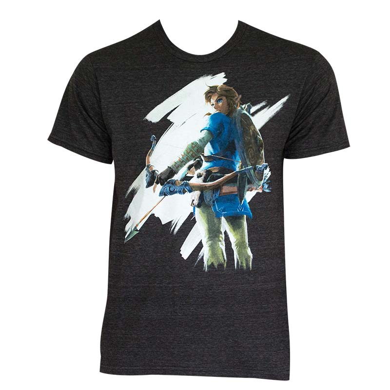 The Legend Of Zelda Men's Gray Breathe Of The Wild T-Shirt The Legend Of Zelda Men's Gray Breathe Of The Wild T-Shirt
