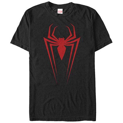 Spiderman Long Spider Black Mens T-Shirt