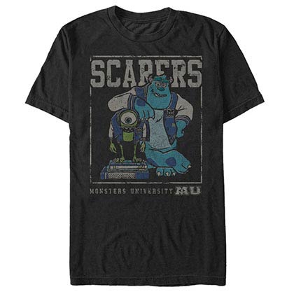 Disney Pixar Monsters Inc University Monster Squad Black T-Shirt