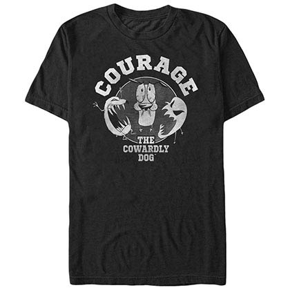 Courage the Cowardly Dog Courage Badge Black T-Shirt
