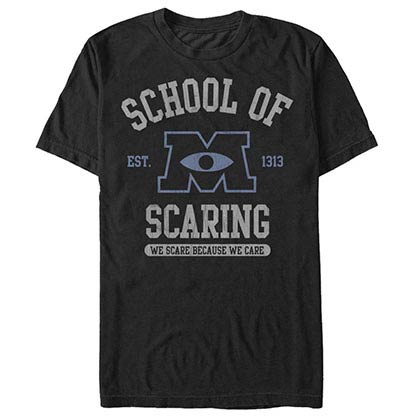Disney Pixar Monsters Inc University Scare School Black T-Shirt