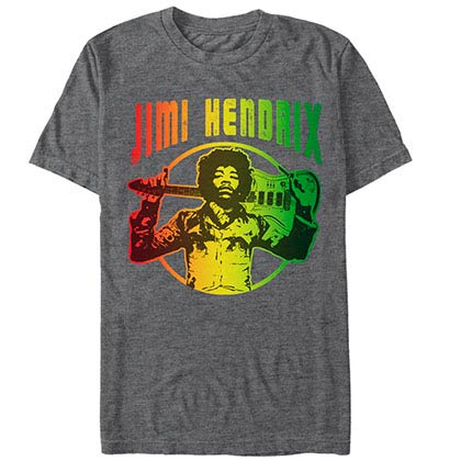 Jimi Hendrix Rasta Experience Gray T-Shirt