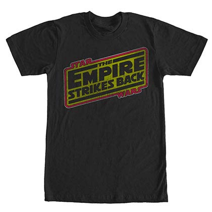Star Wars Strikes Logo Black T-Shirt