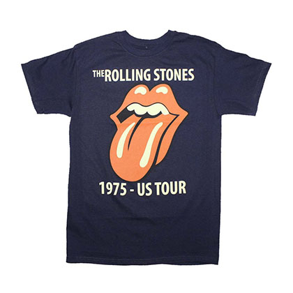 Rolling Stones Classic Tour 1975 Navy T-Shirt